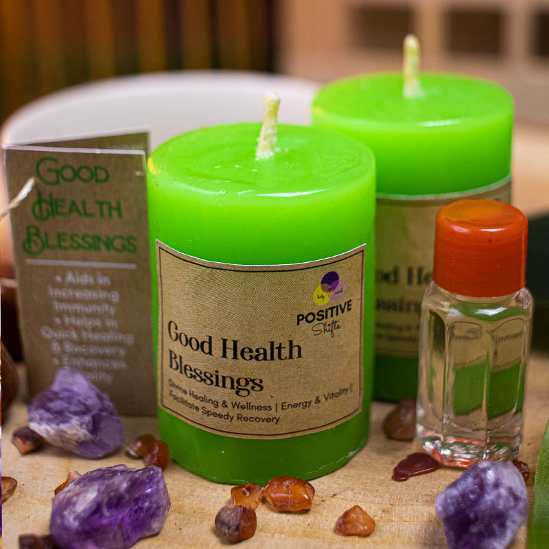 Good Health Blessings Candle Healing Ritual