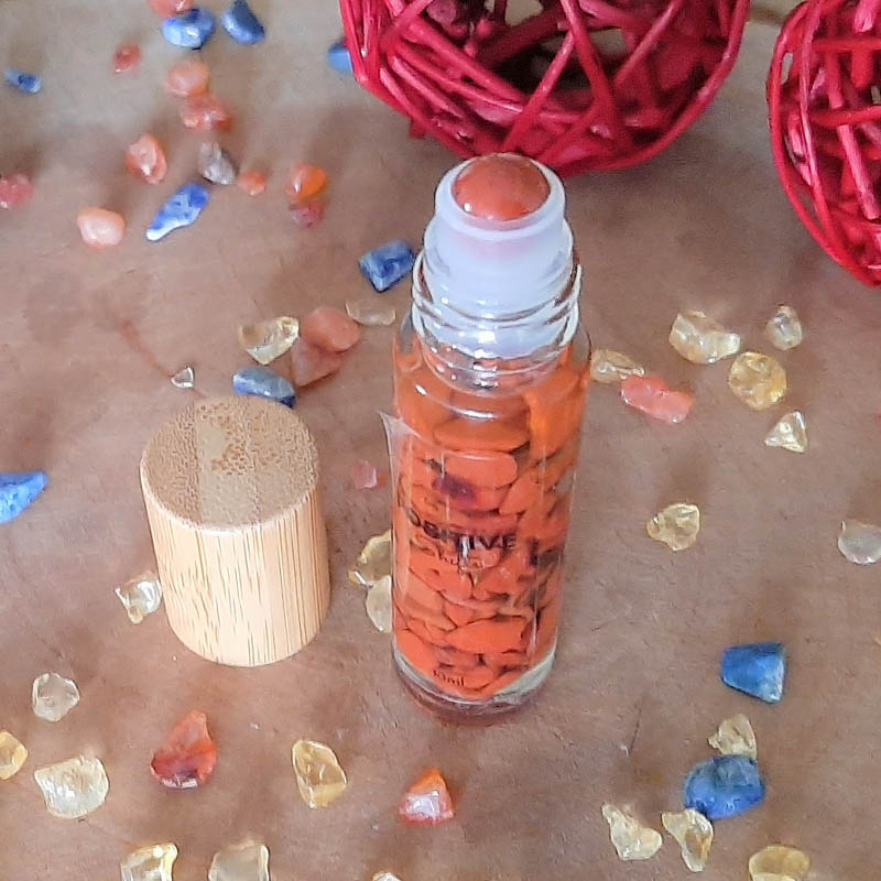 Crystal Infused Hi-Vibe Roller Bottle for Sacral Chakra