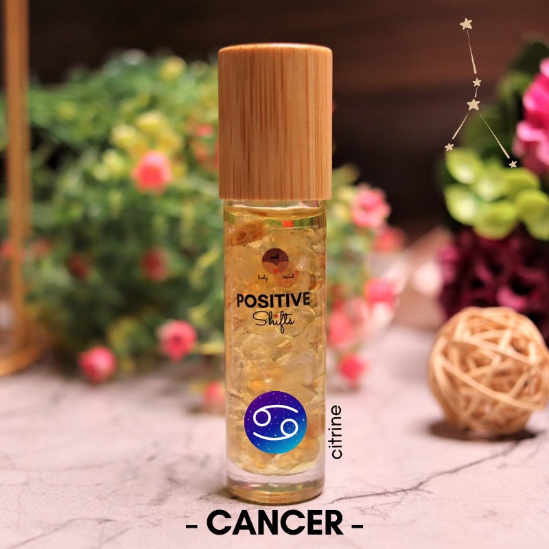 Healing Crystal Infused Roller Bottle by Positive Shifts for Cancer Zodiac Sign