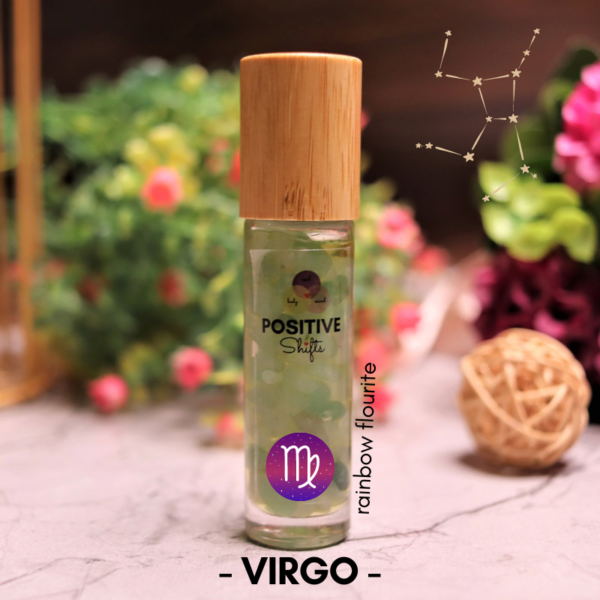 Healing Crystal Infused Roller Bottle by Positive Shifts for Virgo Zodiac Sign
