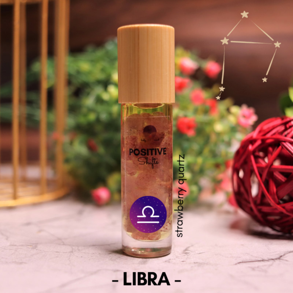 Healing Crystal Infused Roller Bottle by Positive Shifts for Libra Zodiac Sign